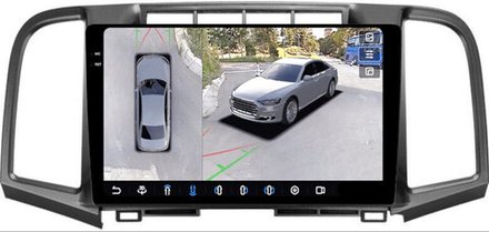 Магнитола для Toyota Venza GV10 2008-2016 (без JBL) - FarCar BX3047M-360 монитор 9.5" 2K QLED на Android 13, 6Гб+128Гб, CarPlay, 4G SIM-слот, 4 камеры в комплекте