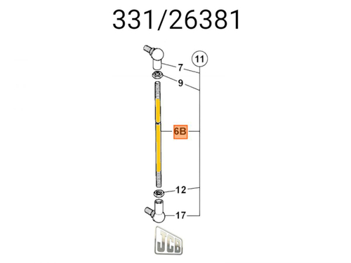Тяга рычага JCB 331/26381