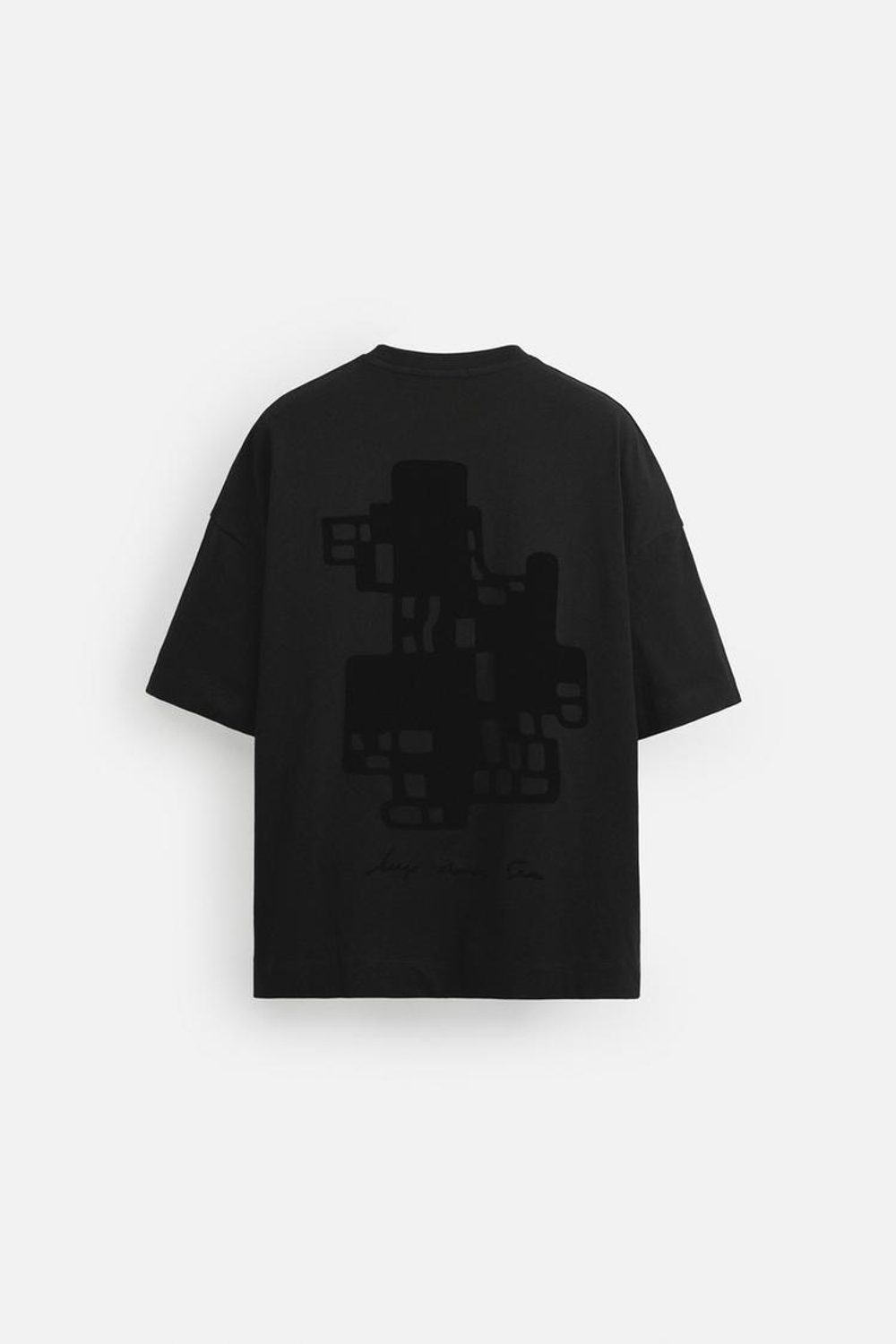 ZARA ФУТБОЛКА С НАДПИСЬЮ, ЧЕРНЫЙ