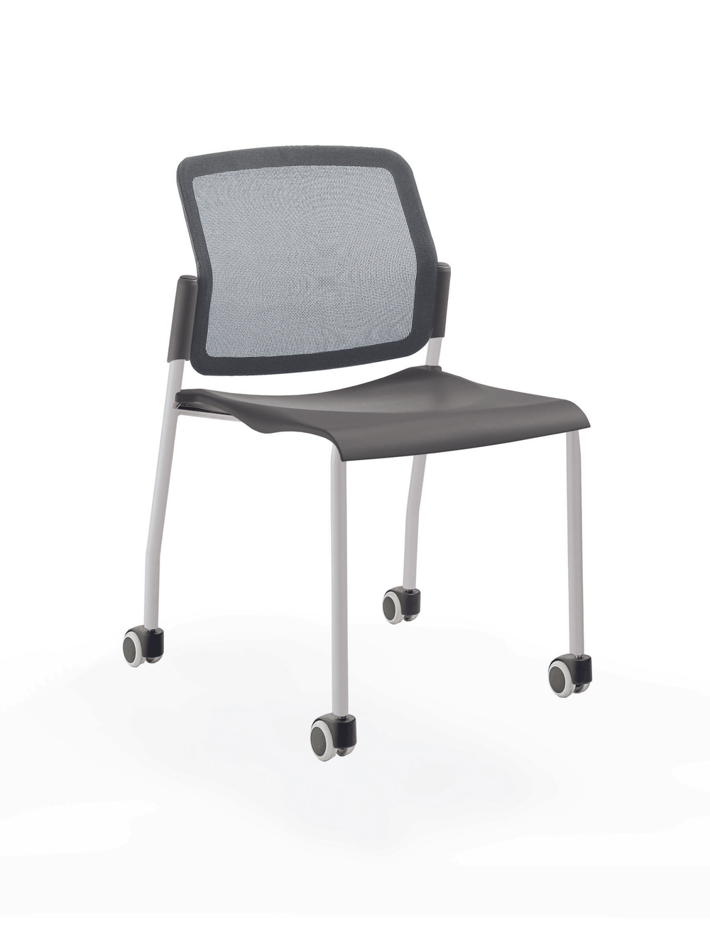 Movie стул со спинкой-сеткой на 4 ногах и колесах