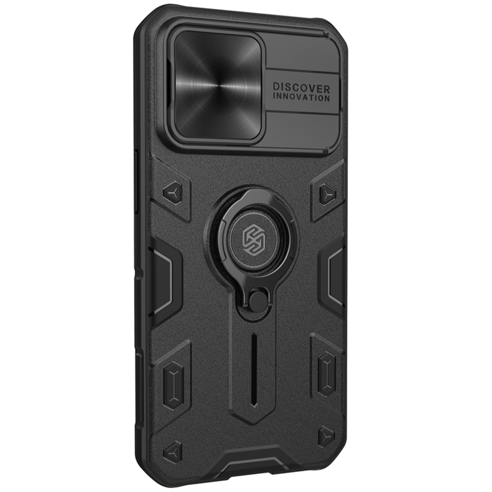 Чехол от Nillkin CamShield Armor для смартфона iPhone 13 Pro, с кольцом и металлической защитной шторкой для камеры