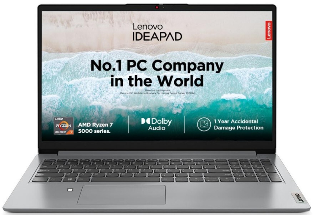 Ноутбук  Lenovo IdeaPad 1 15ALC7 15.6 ", Ryzen 7, 16 Гб RAM, 512 Гб SSD, Radeon Graphics, Серый