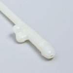 Светящиеся в темноте коктейльные трубочки в виде пениса - 5 шт. (Цвет: белый)