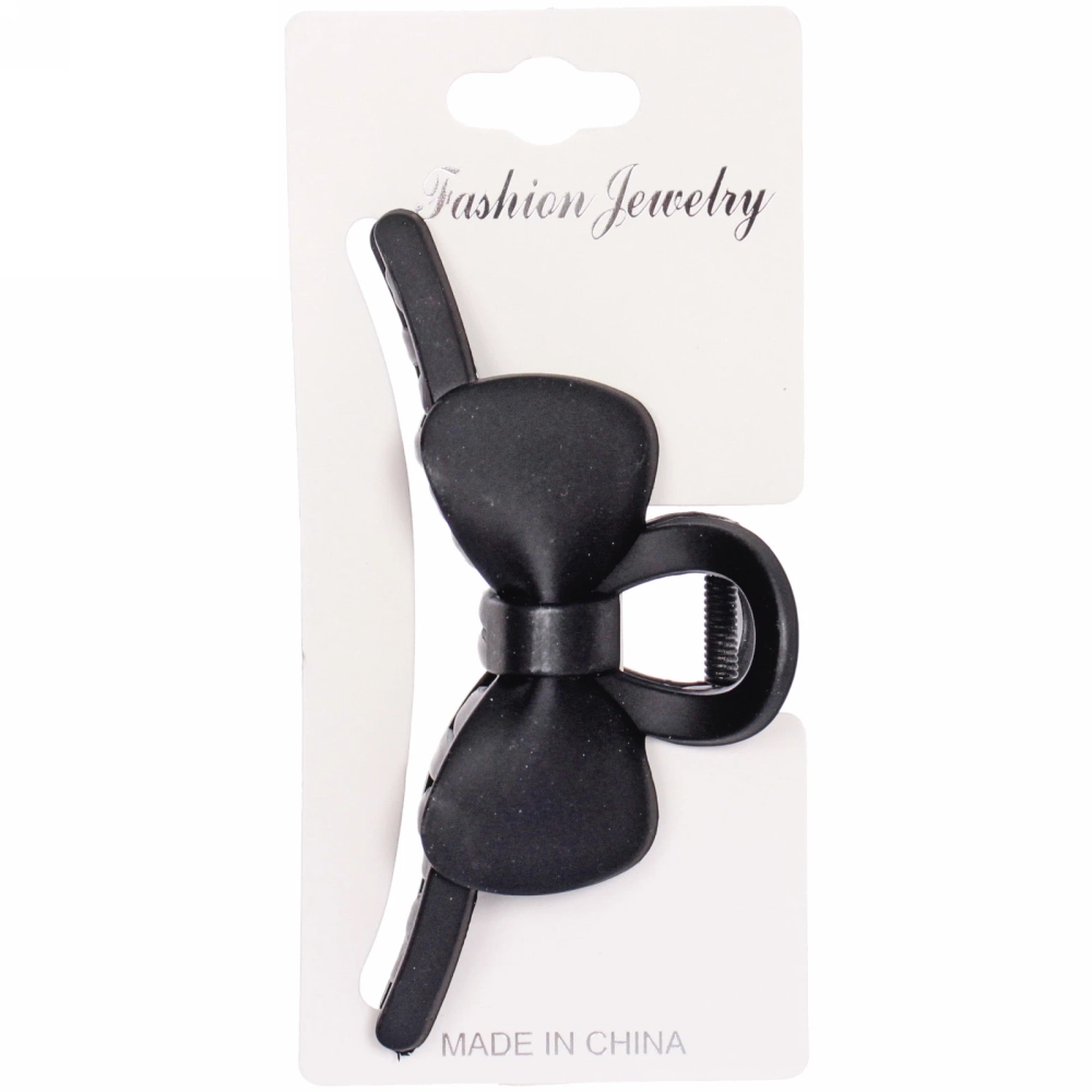 Заколка-краб для волос на блистере «Style Matte», бантик, микс 6 цветов, 11см