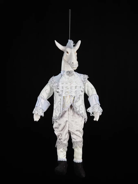 Винтажное украшение Царский конь 37 см., серый, Christmas DeLuxe (13664)