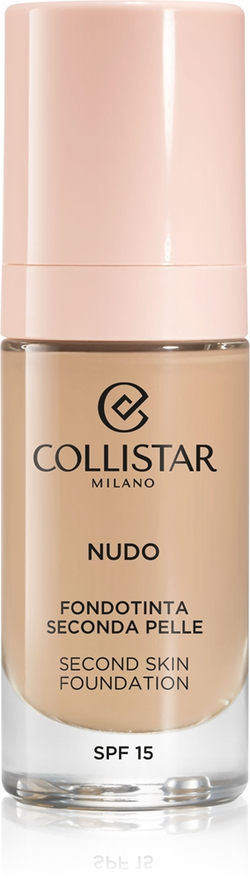 Collistar NUDO Second Skin Foundation SPF 15 - Розовый осветляющий увлажняющий тональный крем с эффектом сглаживания оттенок 2R Beige Rosato, 30 ml
