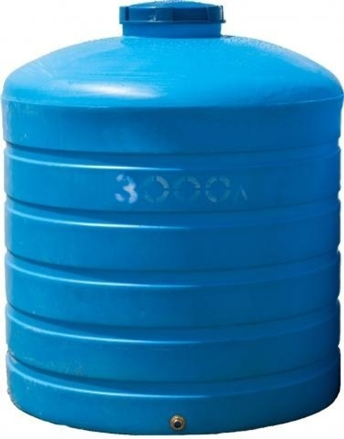 Ёмкость пластиковая пищевая АКПОЛ Н TR 3000 л. вертикальная транспортная (150x150x180см;65кг;синий) - арт.555054.1
