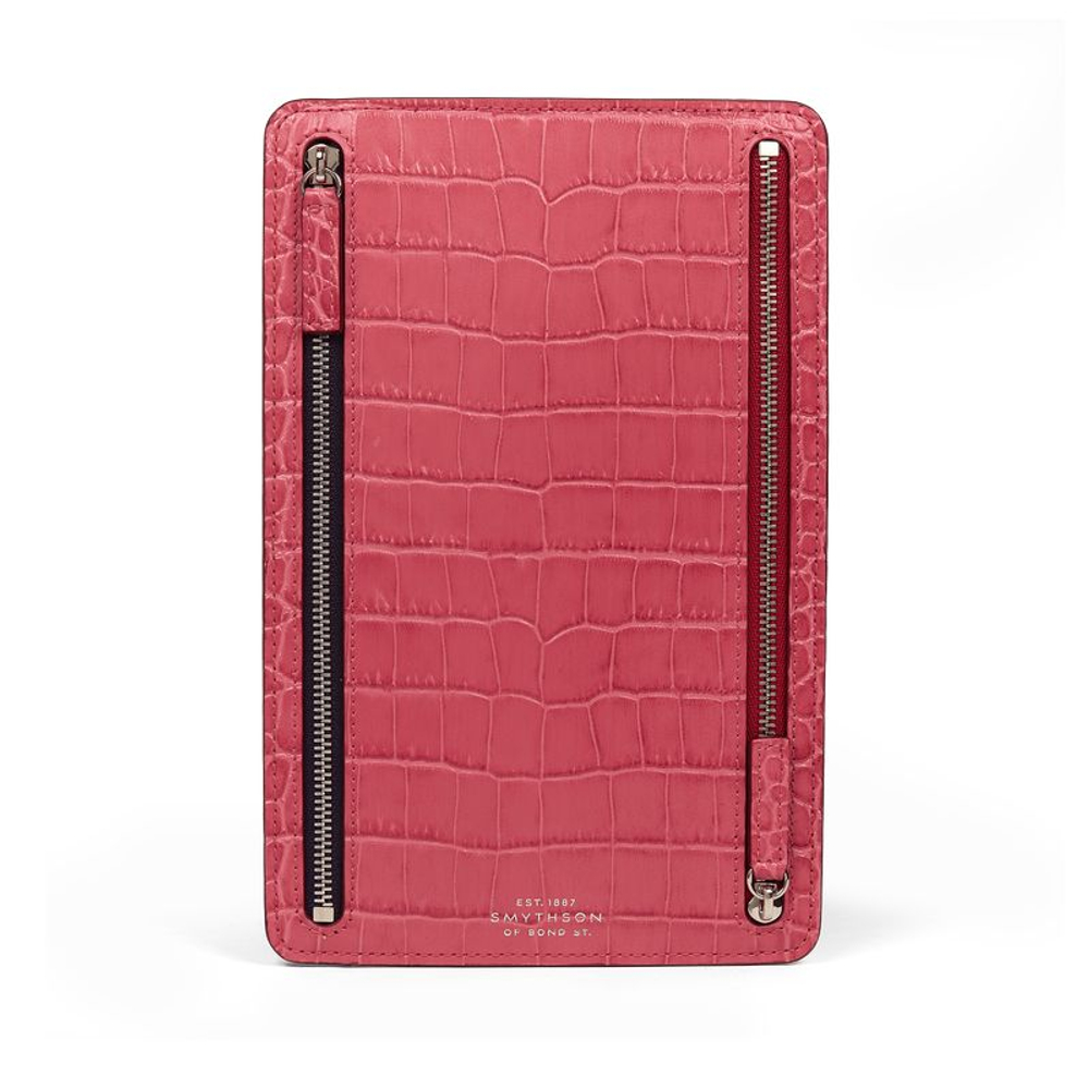 Smythson Кейс для документов Multi-Zip Case in Mara, Cerulean