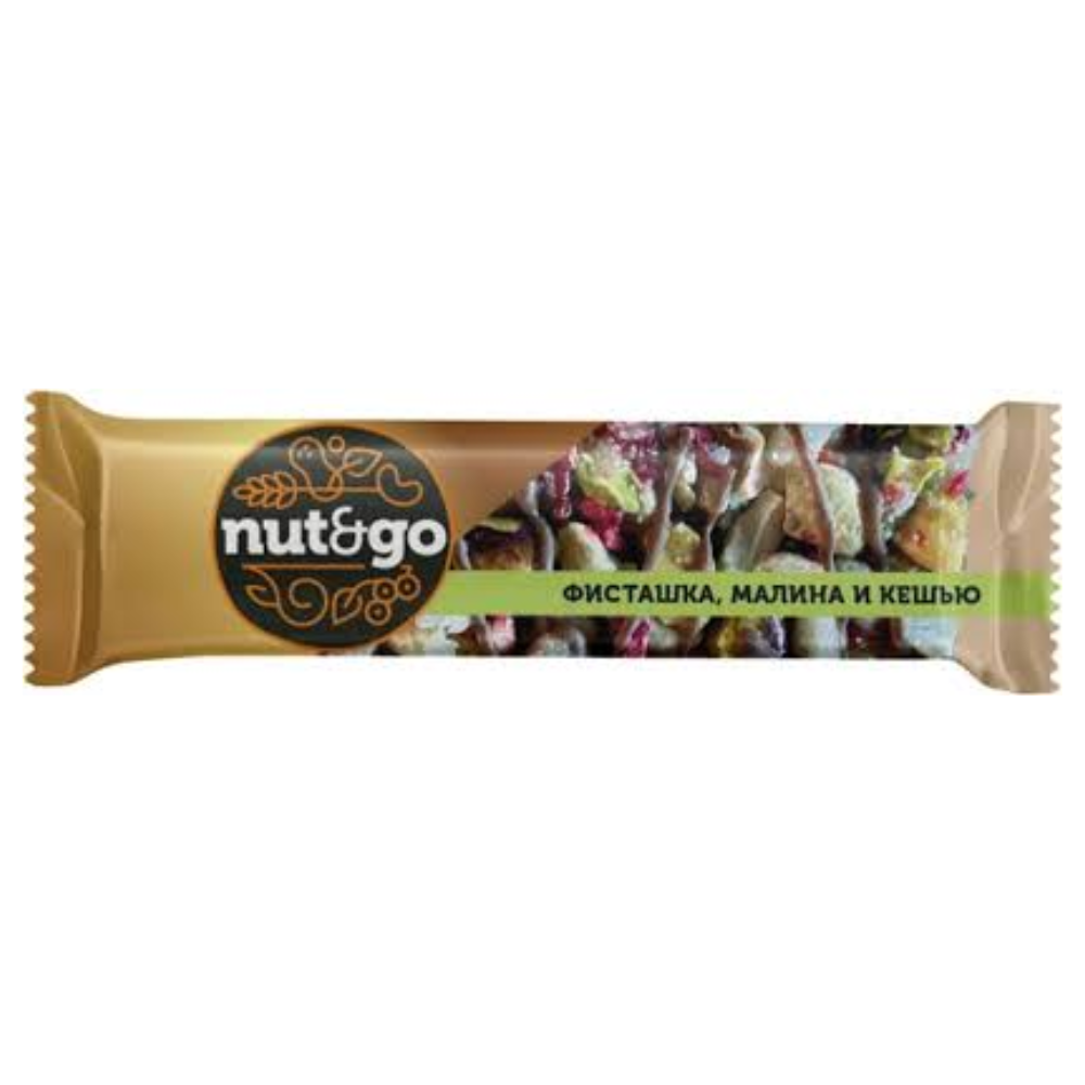 Батончик Nut go Фисташка малина и кешью 28гр