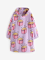 Толстовка из флиса с капюшоном удлиненная Next 973-977, Сиреневый