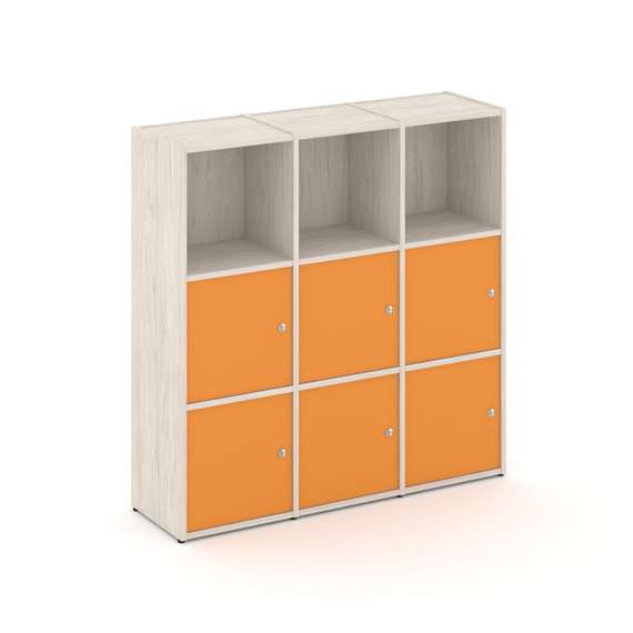 Locker plus Комплект №3 LK.K-003 Денвер Светлый/Оранжевый 1188*350*1203