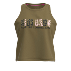 Женская теннисная майка BIDI BADU Pure Wild Chill Tank Top Women - Olive, Multicoloured