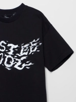 Черная футболка для мальчика в школу