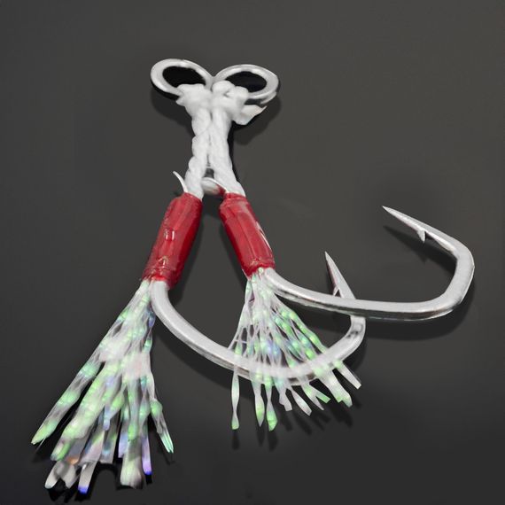 Крючок Assist VMC 7117 SATI (олово) №5/0 (2 поводка)