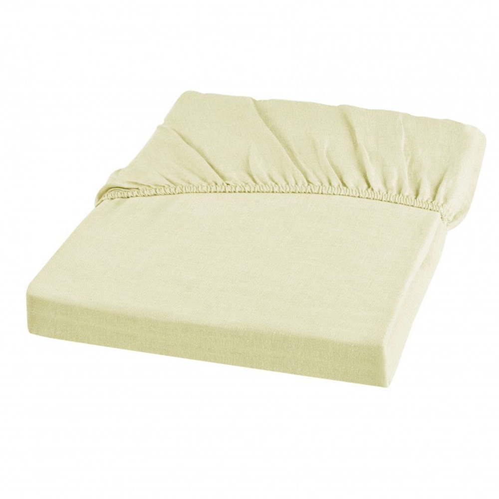 Простыня на резинке 180х200х45 Hamam Wrinkle Washed слоновая кость Турция