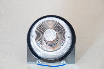 Round turn light general use. Clear lens, Amber bulb. Made in Thailand