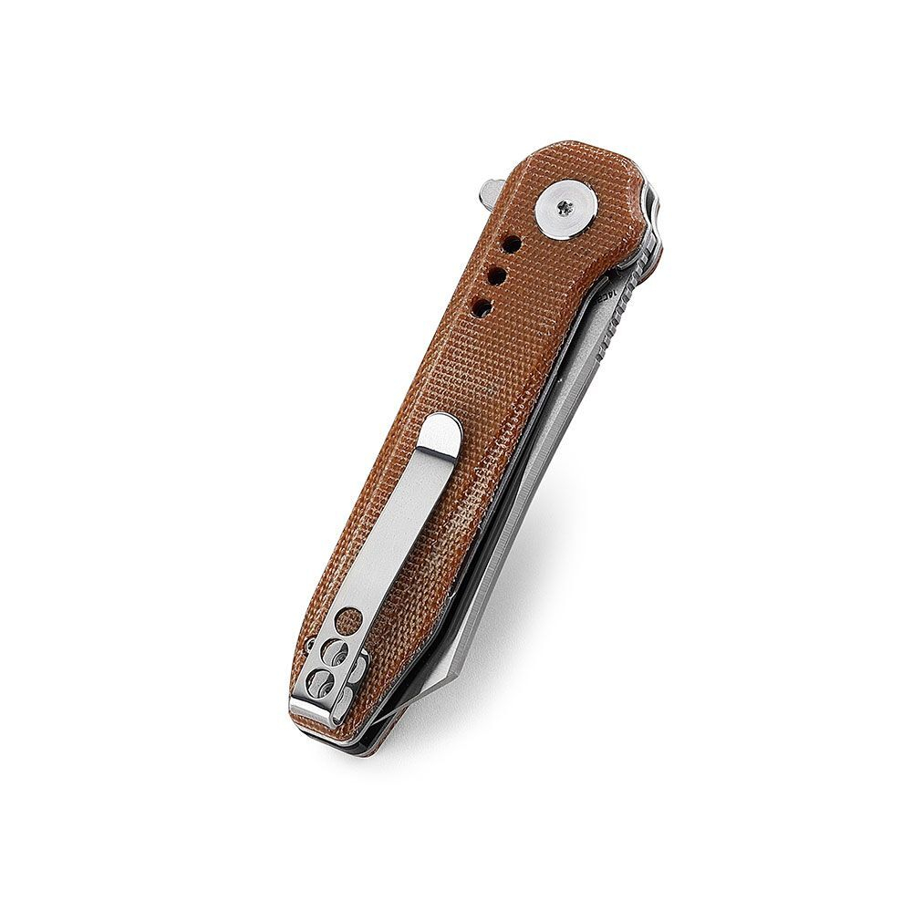 Нож туристический Bestech Syntax сталь 14C28N, рукоять Микарта коричневая