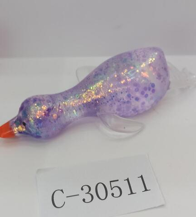 Мякиш Утка с блестками 15 см, 3 цвета микс, с-30511