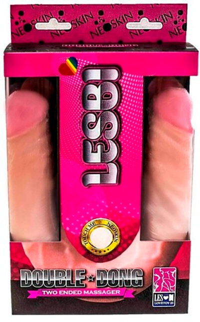 Гибкий двусторонний фаллос Double Dong (46 см) (Цвет: телесный)