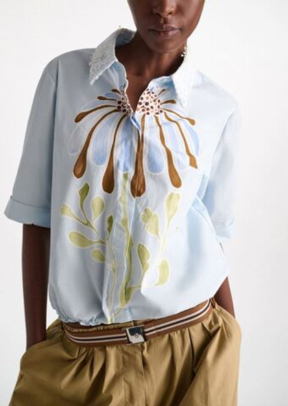 Dorothee Schumacher Блуза из хлопка с принтом