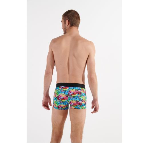 Мужские трусы боксеры мультиколор с принтом граффити HOM GRAFFITI WALL Boxer Briefs 402751_40P023