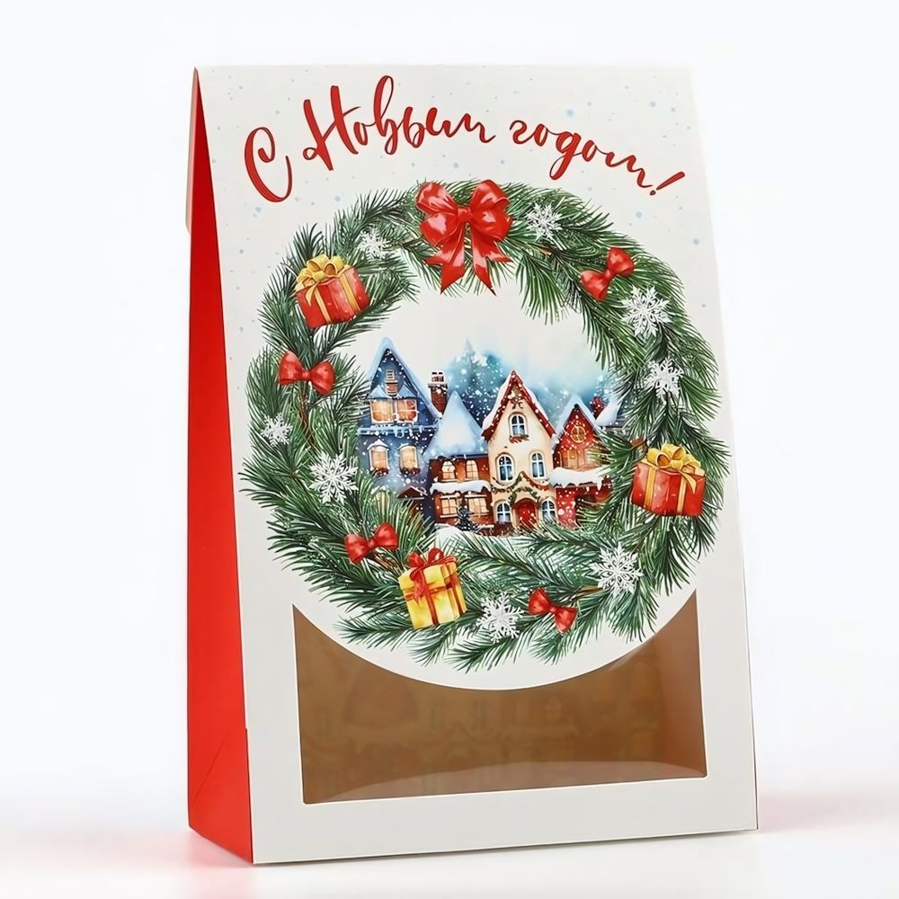 Коробка складная "Снежный город" 15×7×22см (Дарите Счастье)