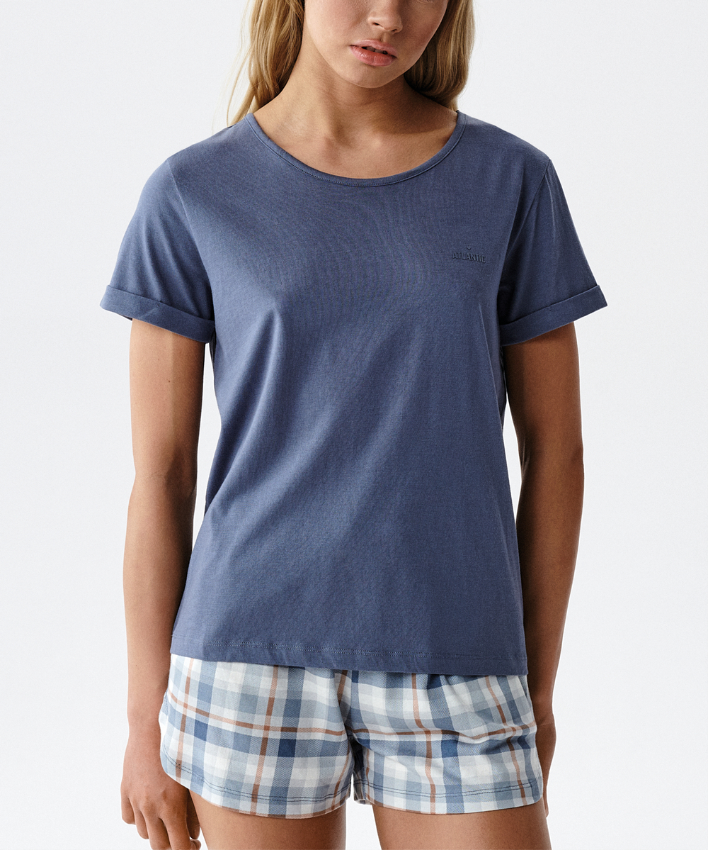 Женская пижама Atlantic, 1 шт. в уп., модал, графитовая, NLP-512