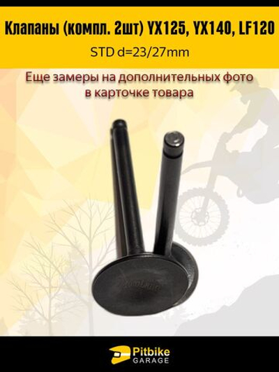 Клапаны двигателя YX140, LF120, YX125 (W063)