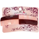 Заколка - автомат «ЭКЛЕР», форма прямоугольная, тайра, микс 5 цветов, 10,5*3см (блистер Кокетка)