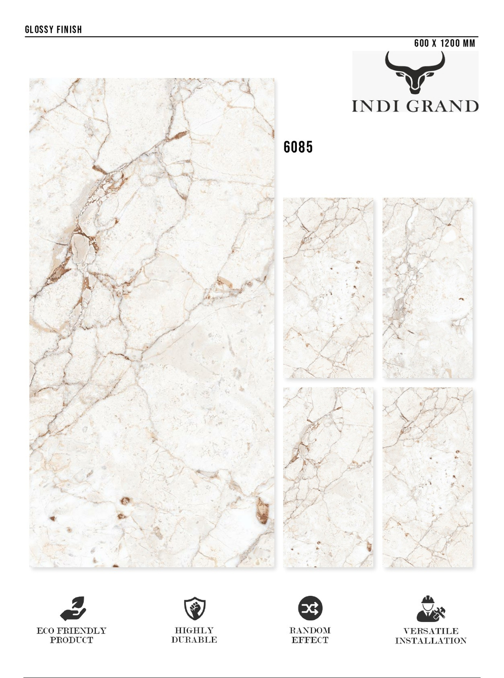 Керамогранит glossy №1 60х120, 6085