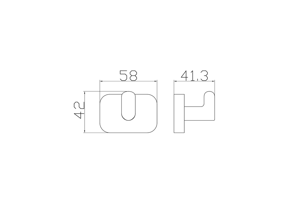 Крючок для ванной WONZON & WOGHAND GRAFFITY, Брашированный никель (WW-9315-BN)