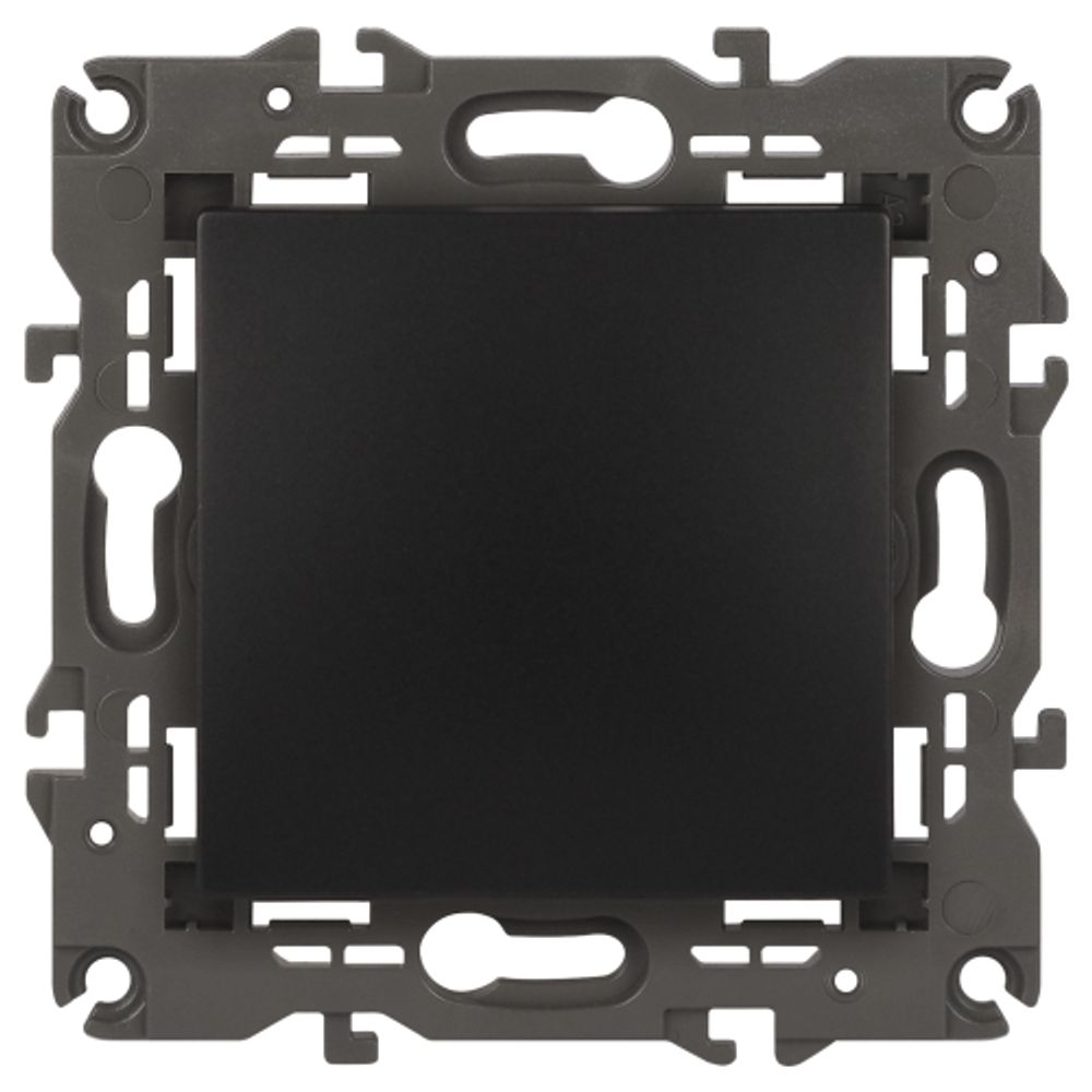 14-1111-05 ЭРА Кнопка, 10АХ-250В, Elegance, антрацит