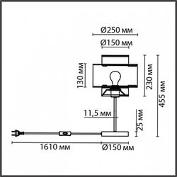 Настольная лампа декоративная Lumion Launa 8043/1T