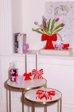 Подсвечник Bow, 11х12х5 см, красно-белый