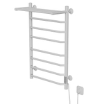 Полотенцесушитель MIXLINE MIRA  80х50 (таймер, 403Вт, 7 перекладин + ПОЛКА) электрический БЕЛЫЙ