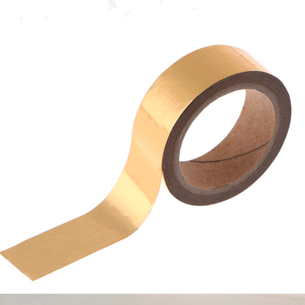Клейкая лента Золото/Серебро шириной  1,2 см и намоткой 25 метров