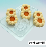 Пластиковая форма для шоколада 8 марта / Розы МИНИ