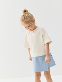 Юбка-шорты из джинскота "Светлый деним"