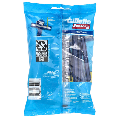 Gillette, Sensor2, одноразовые бритвы, фиксированные, 12 одноразовых бритв
