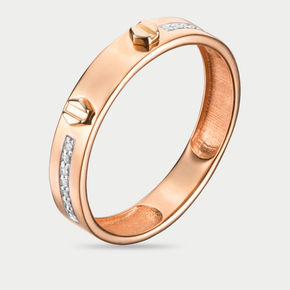 Кольцо для женщин из розового золота 585 пробы с фианитами (арт. К5109)