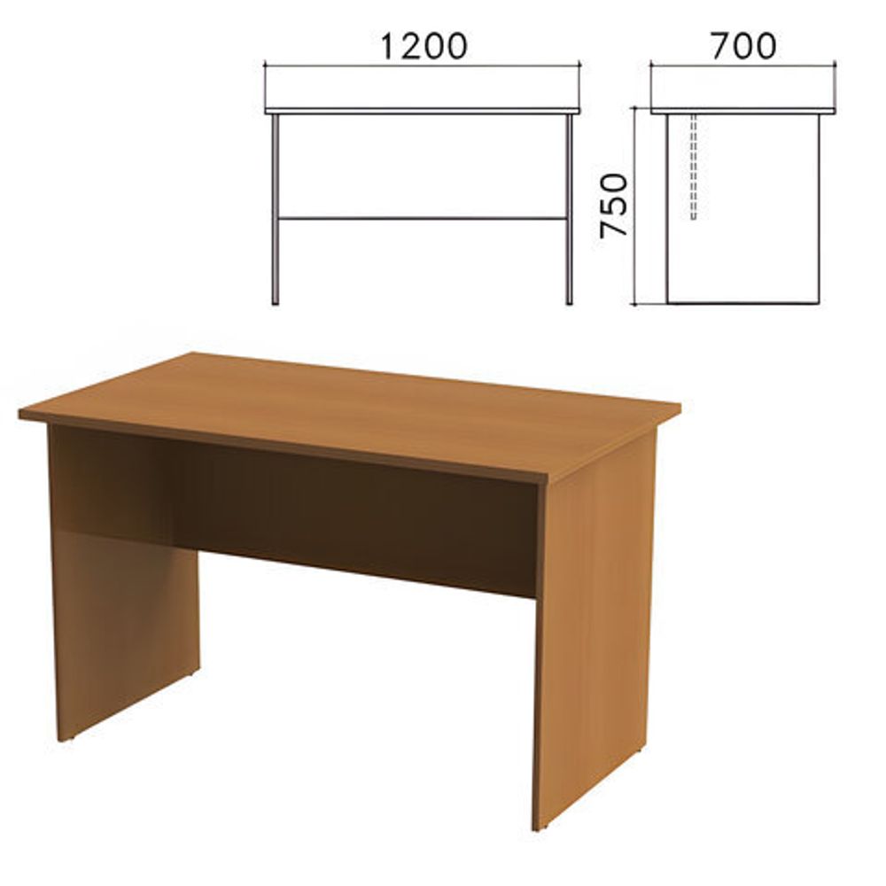 Стол письменный &quot;Монолит&quot;, 1200х700х750, цвет орех гварнери,1.3
