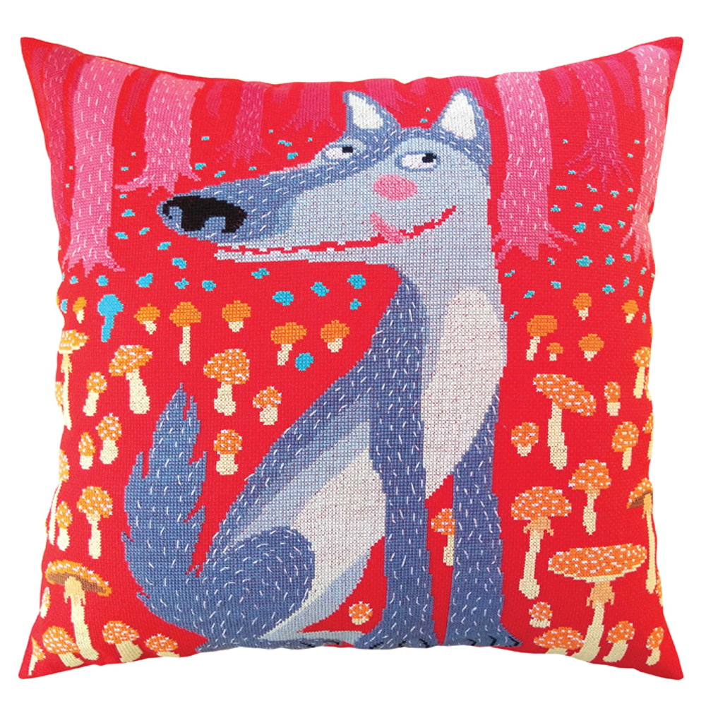 "Волки и елки"-СU060  подушка