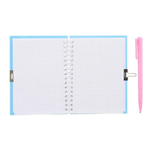 Блокнот детский Basir на замке, с ручкой, формат А6, серия "Модница", переплет 7БЦ, 15*11 см, 48 листов, ассорти