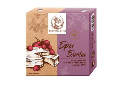 Сыр мягкий Бри Бланш с белой плесенью, 125г