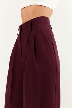 Брюки-палаццо бордовые