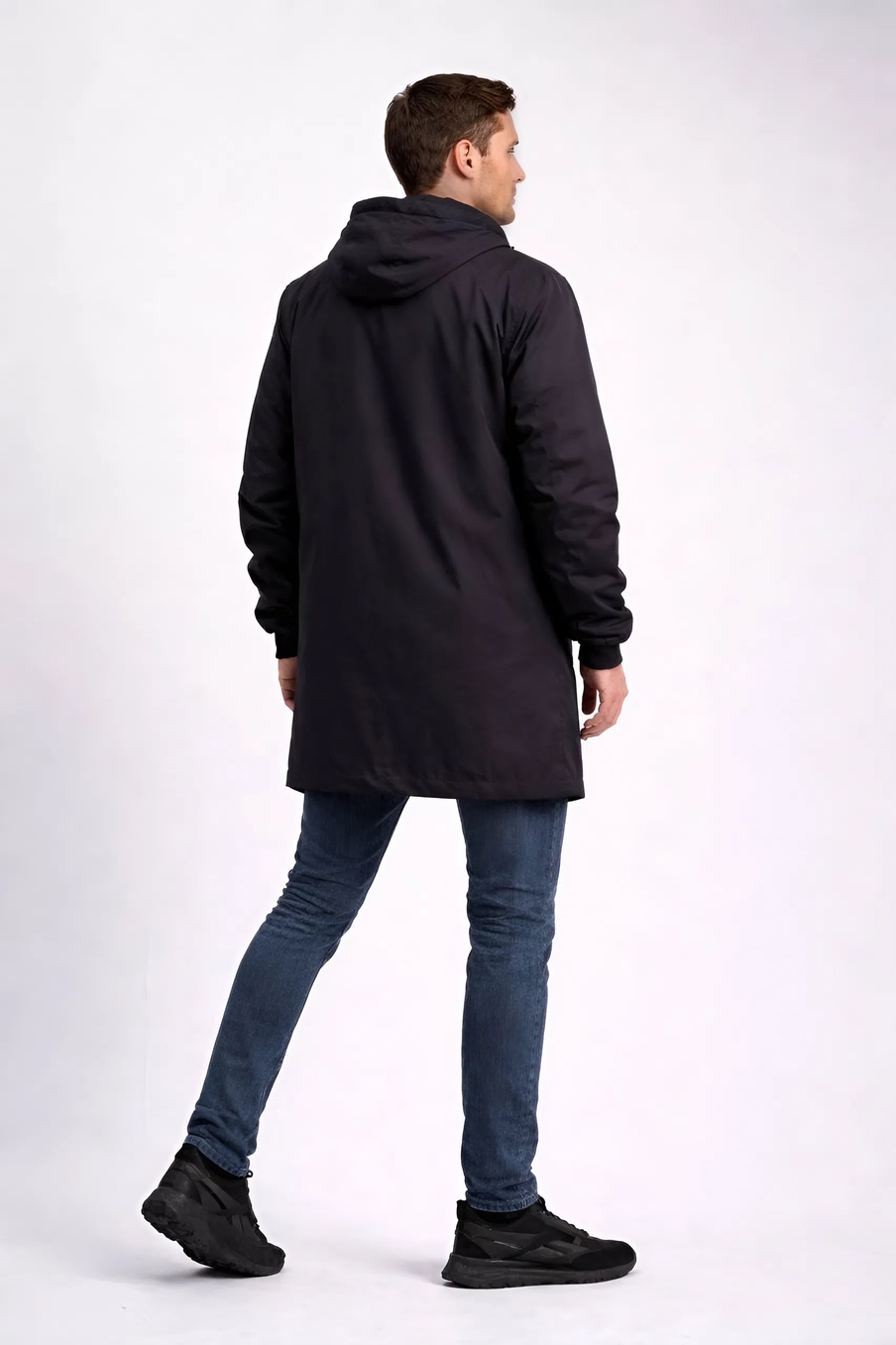 Ветровка-плащ мужская "HN-13" черный