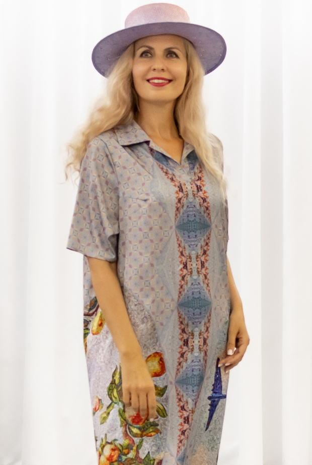 Платье-рубашка "Мозаики Дейнеки"