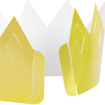 Корона фольг малая золотая 6шт