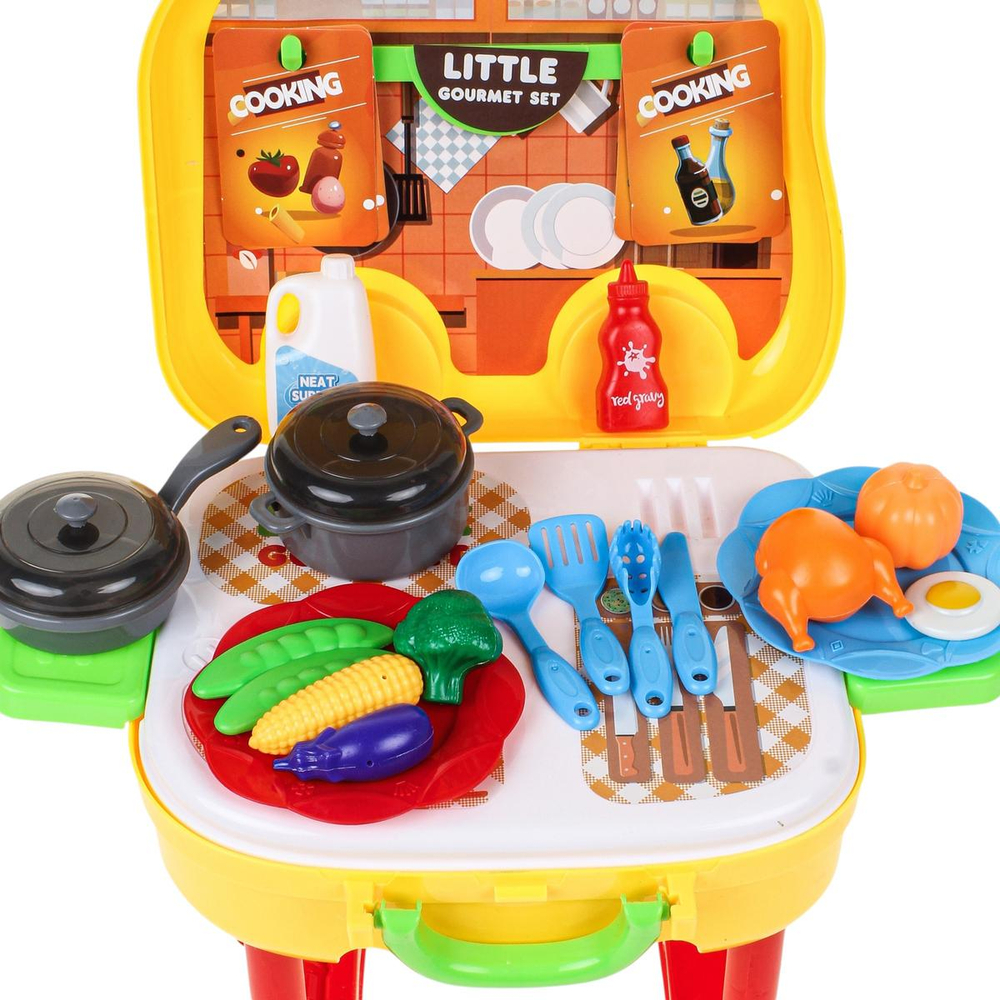 Игровой модуль "Кухня" 34 предм. чемод.на колесах BX55