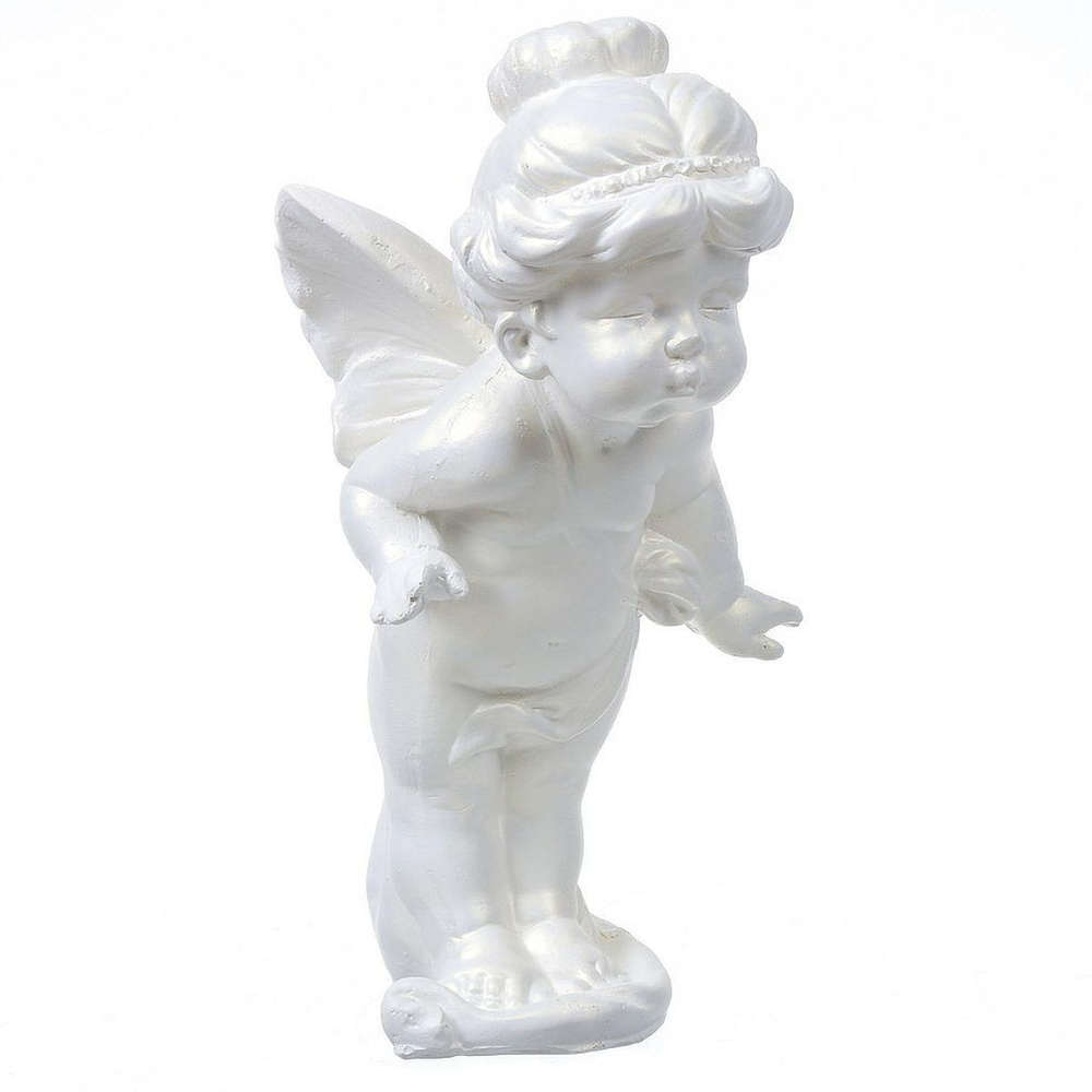 Фигурка декоративная гипс, Поцелуй малый Девочка Эльф, 27 см, И23